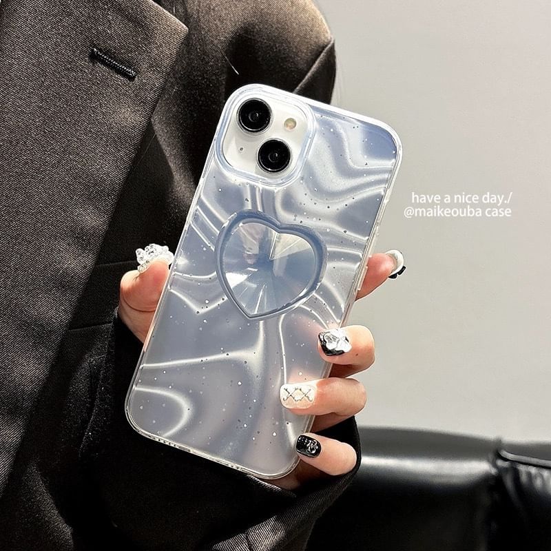 Holographic Phone Heart Case