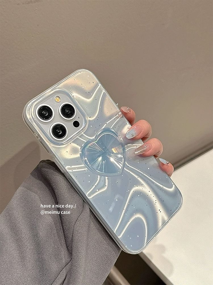 Holographic Phone Heart Case