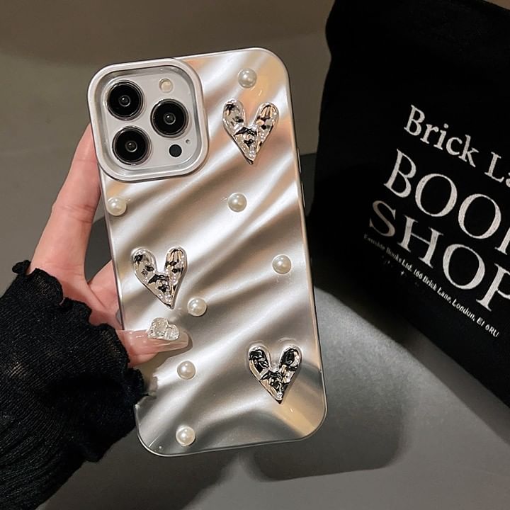 Heart Case Faux Phone Pearl