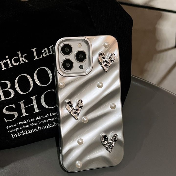 Heart Case Faux Phone Pearl