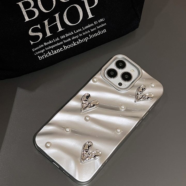 Heart Case Faux Phone Pearl
