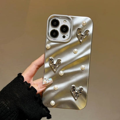 Heart Case Faux Phone Pearl