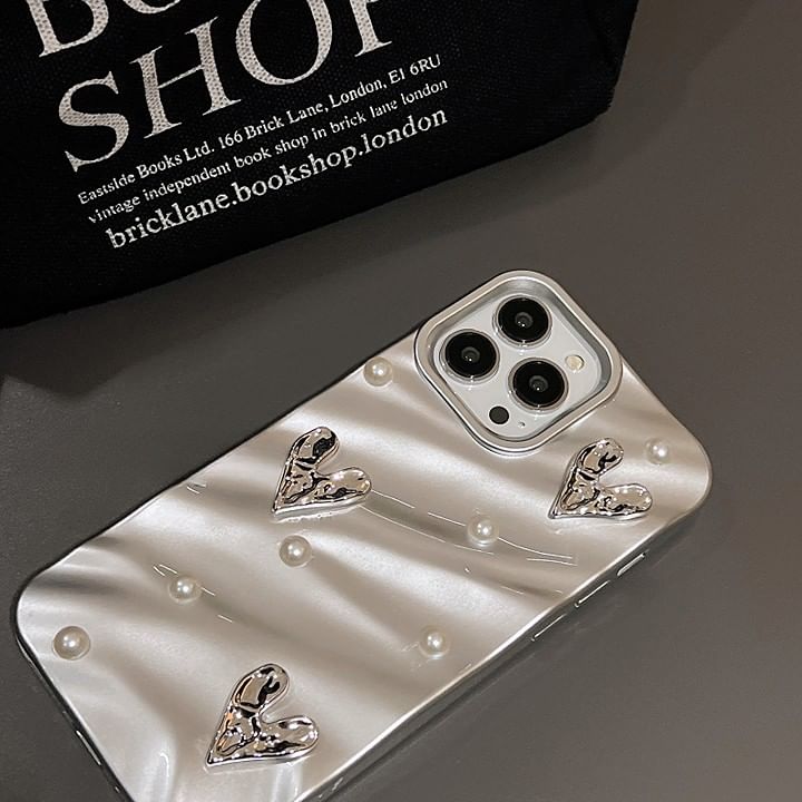 Heart Case Faux Phone Pearl