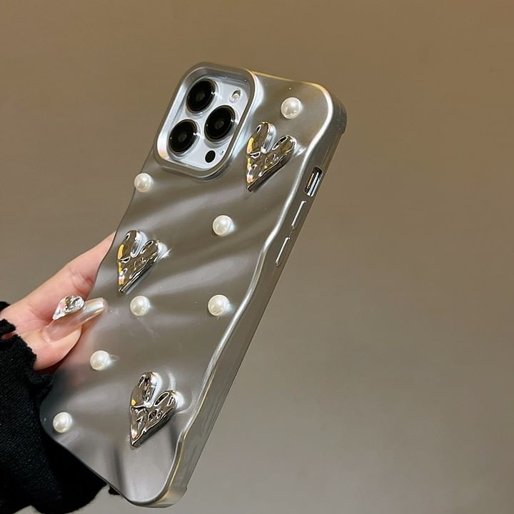 Heart Case Faux Phone Pearl