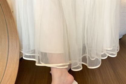 Sample Cross Strap High Heel Slide Sandals