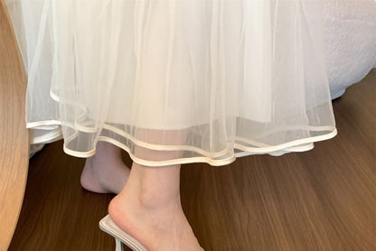 Sample Cross Strap High Heel Slide Sandals