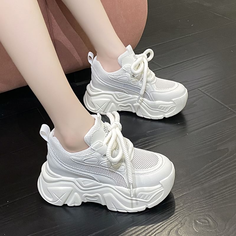 Lace Up Sneakers Platform
