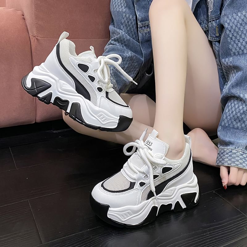 Lace Up Sneakers Platform