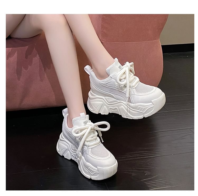 Lace Up Sneakers Platform