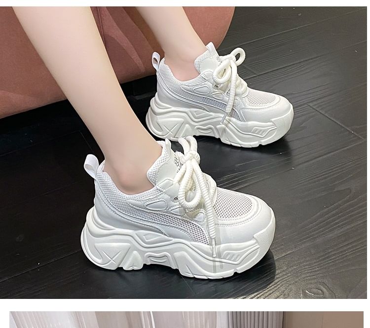 Lace Up Sneakers Platform