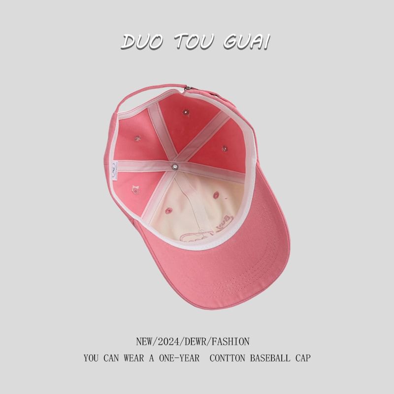 Baseball Lettering Embroidered Tone Cap Two