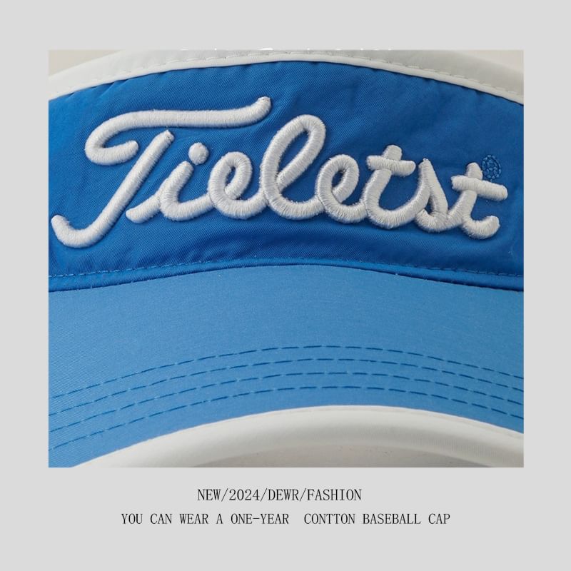 Sun Trim Lettering Visor Embroidered Contrast
