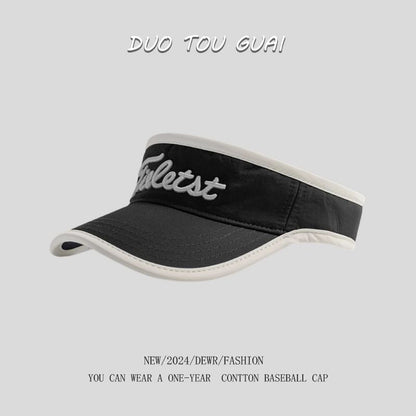 Sun Trim Lettering Visor Embroidered Contrast