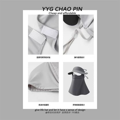 with Plain Face Neck Sun Protection Flap Cover