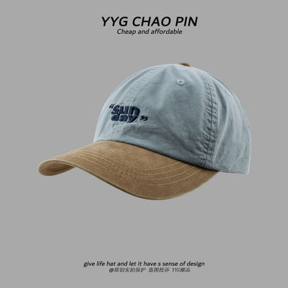 Two Embroidered Lettering Cap Tone Baseball