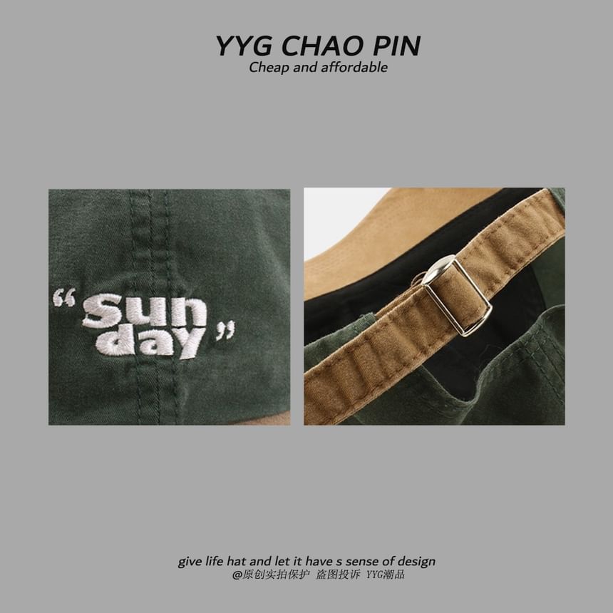 Two Embroidered Lettering Cap Tone Baseball