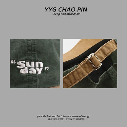 Two Embroidered Lettering Cap Tone Baseball