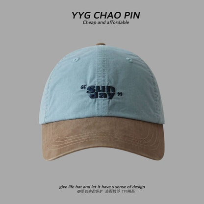 Two Embroidered Lettering Cap Tone Baseball