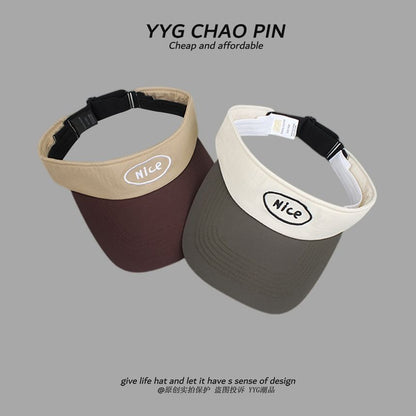 Embroidered Lettering Tone Two Sun Visor