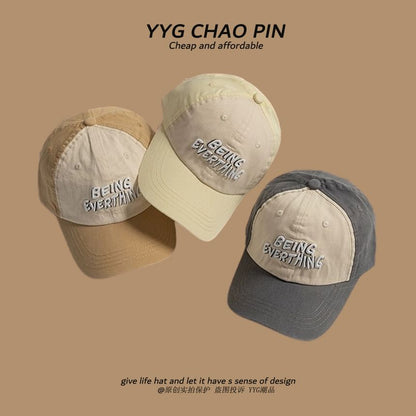 Baseball Lettering Cap Tone Embroidered Two