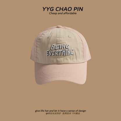 Baseball Lettering Cap Tone Embroidered Two