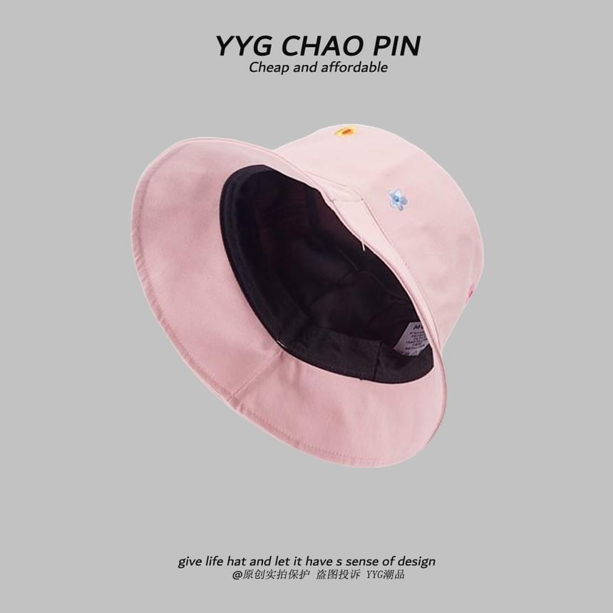 Bucket Floral Embroidered Hat