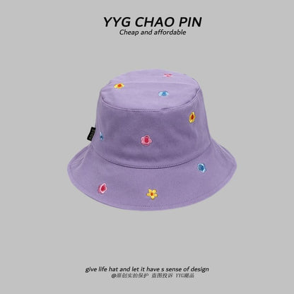 Bucket Floral Embroidered Hat