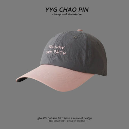 Baseball Lettering Embroidered Cap Two Tone