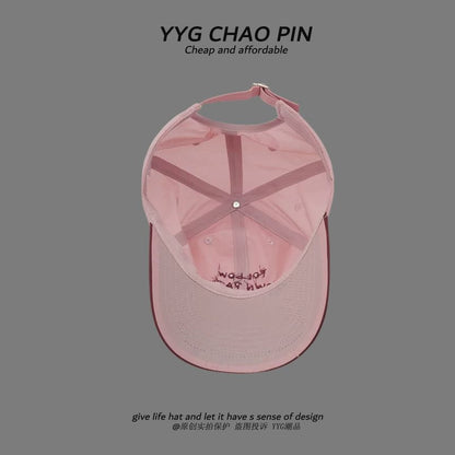 Baseball Lettering Embroidered Cap Two Tone