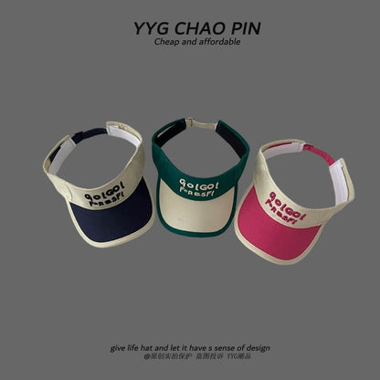 Tone Visor Two Embroidered Lettering Sun