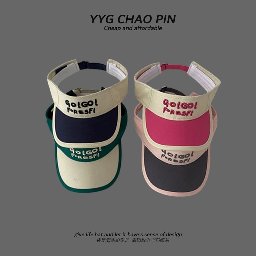 Tone Visor Two Embroidered Lettering Sun