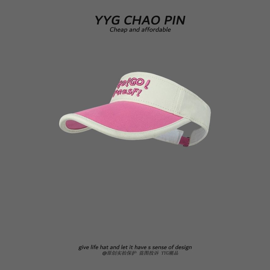 Tone Visor Two Embroidered Lettering Sun
