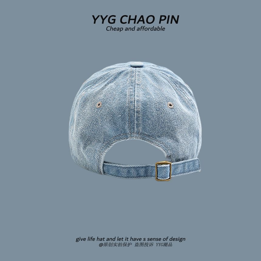 Cap Baseball Washed Denim