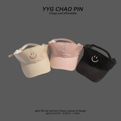 Smiley Face Sun Visor Embroidered