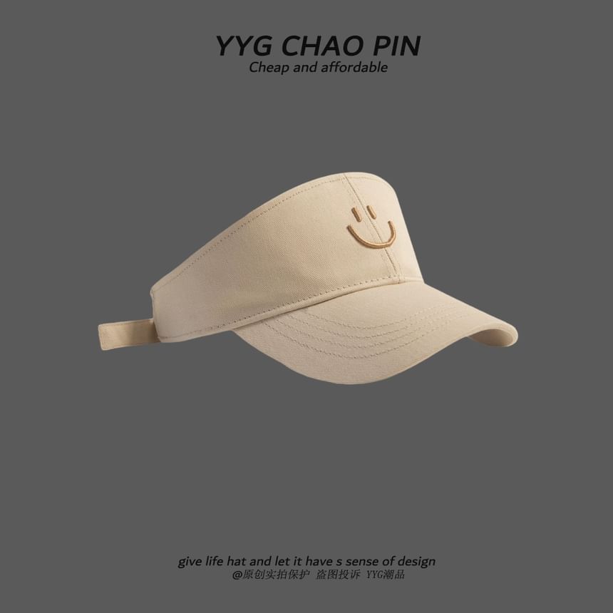 Smiley Face Sun Visor Embroidered