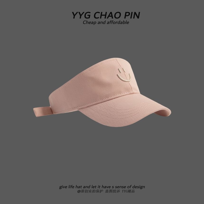 Smiley Face Sun Visor Embroidered