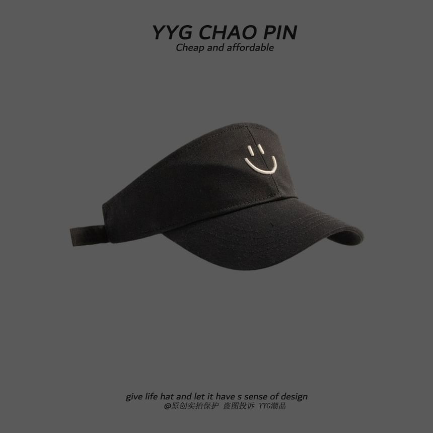 Smiley Face Sun Visor Embroidered