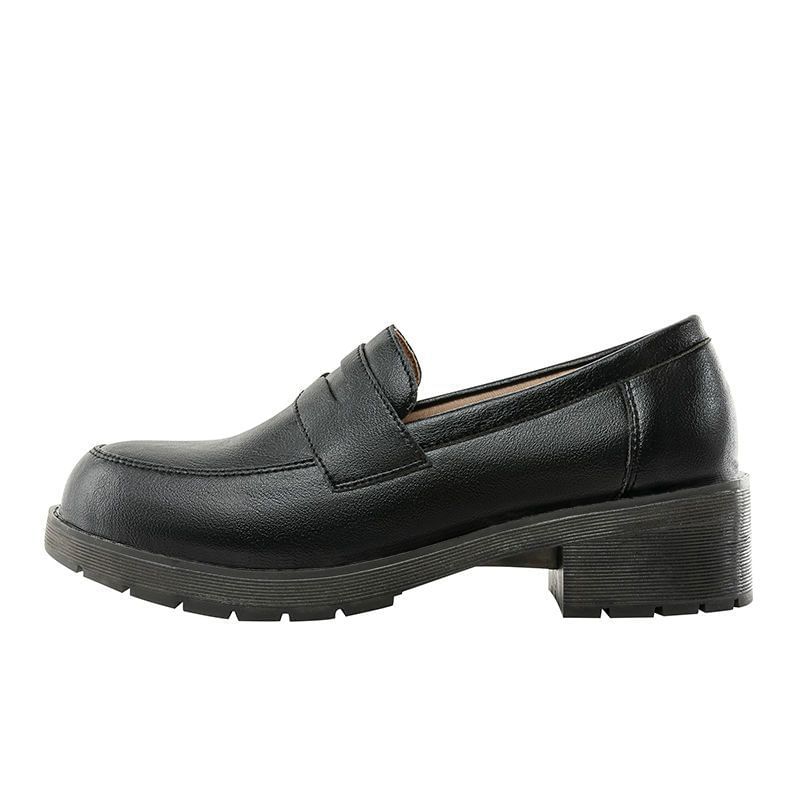 Sample Faux Leather Plain Loafers