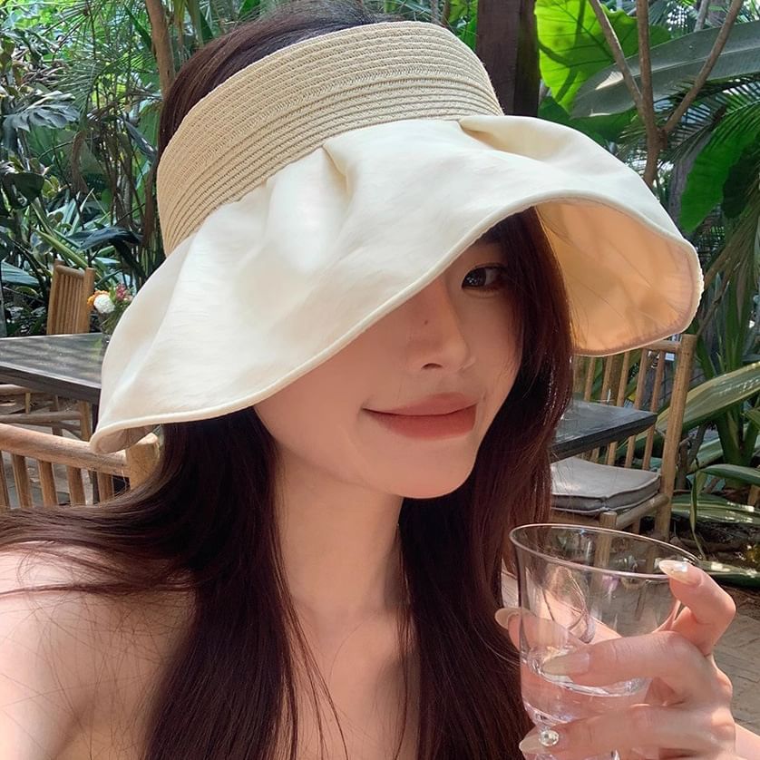 Sun Hat Straw Ruffle