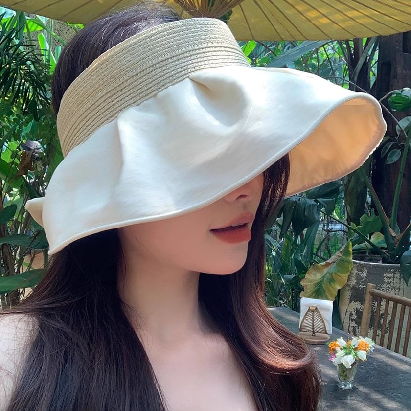 Sun Hat Straw Ruffle
