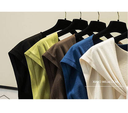 Knot Plain Knit Shawl