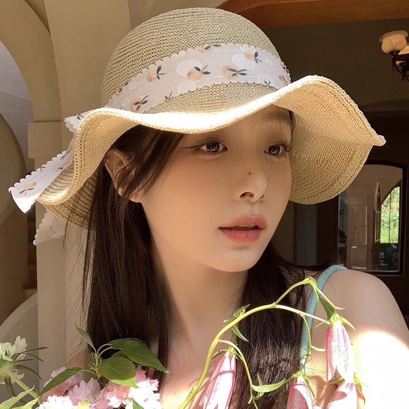 Sun Floral Straw Hat