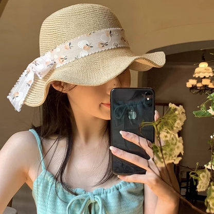 Sun Floral Straw Hat