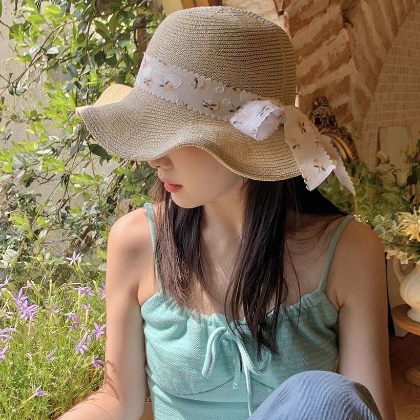 Sun Floral Straw Hat
