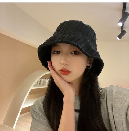 Frayed Bucket Hat Plain