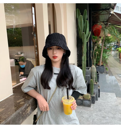 Frayed Bucket Hat Plain