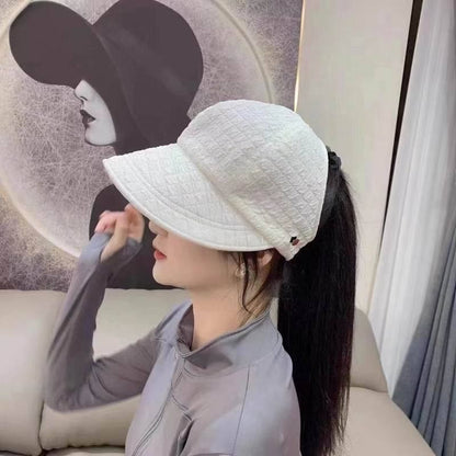 Plain Textured Top Hat Open