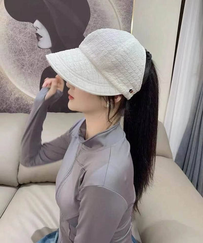 Plain Textured Top Hat Open