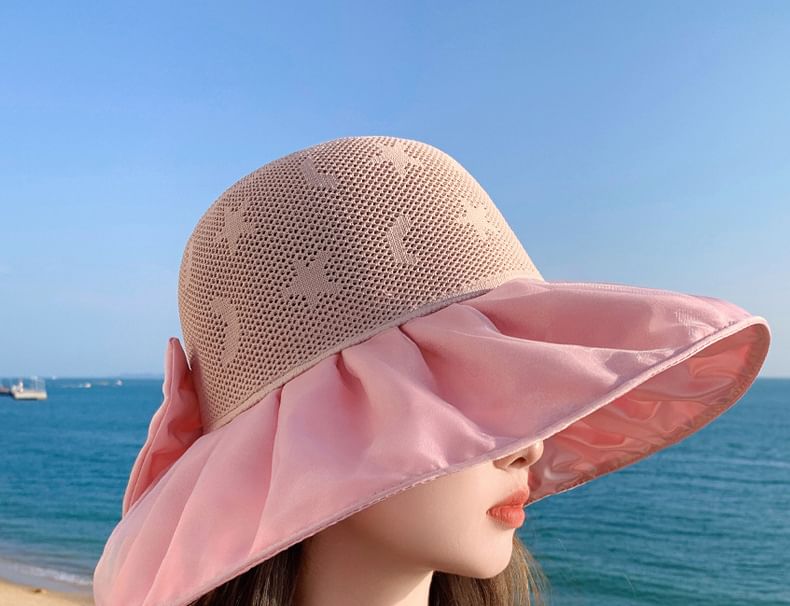 Ruched Patterned Hat Sun