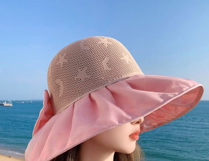 Ruched Patterned Hat Sun